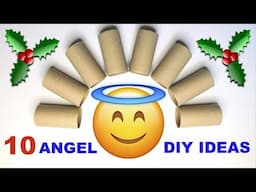 10 Christmas Angel Craft Ideas 😇 Cute Handmade Decoration 👼 Easy Paper Rolls Reuse DIY