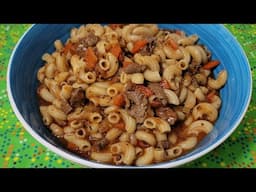 طريقة تحضير الغولاش (باستا مع اللحمة بالصلصة الحمراء) One pot American Goulash, Beef Elbow Macaroni