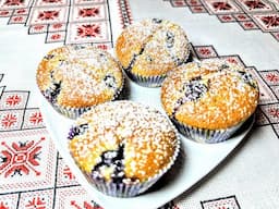 Прості та швидкі маффіни з лохиною які сподобаються всім❤️Quick Blueberry Muffins Everyone Will Love