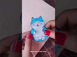 Paper Fun Craft My Cute Kitty 😻😍 #shorts #papercraft #artandcraftbymanothahim