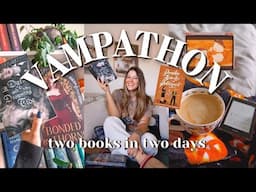 2 books in 2 days - reading spooky sapphic books for VAMPATHON | READING VLOG