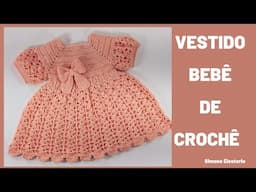 Vestido de crochê infantil super lindo! Aula Prof. Simone eleotério