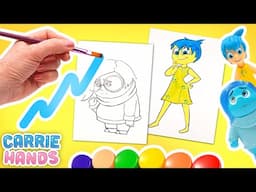 Inside Out 2 DIY Canvas Painting Of Sadness and Joy | Craft Videos For Kids