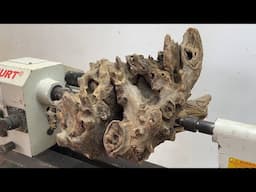 Amazing Woodturning Crazy - An Mesmerizing Work Of Art Hidden Deep Inside Piece Driftwood