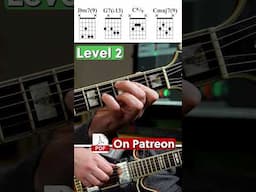 3 Levels Of Easy Jazz Chords 😍 #guitar