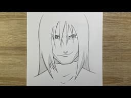 How to draw Orochimaru from Naruto step by step | Orochimaru drawing easy