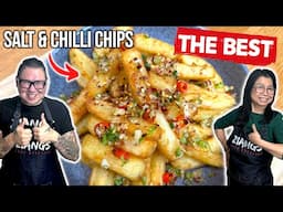 THE BEST TRIPLE COOKED SALT and CHILLI CHIPS 🍟 (Fries) Mum and Son Professional Chefs Cook