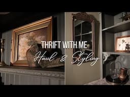 Thrift With Me Thrift Styling | Start To Finish Moody Vintage Makeover | Thrifting Home