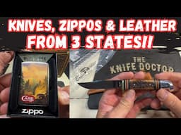 Unboxing Knives, Zippos and Leather From 3 States!