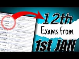 CBSE Datesheet 😱 Class 12th exams from 1st January!🔥