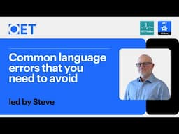 Class with OET Online: Common Language Errors That You Need to Avoid!