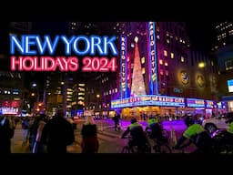 NEW YORK Christmas Walk 2024 🎄 Rockefeller Center, Bryant Park, Macy's - Walking Tour 4K