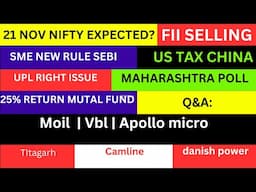 LATEST SHARE MARKET NEWS💥21 NOV💥NIFTY NEWS💥SEBI SME RULES US TAX NEWS UPL NEWS MOL VBL NEWS PART-1&2