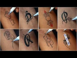 Key trick tattoo || mom dad || R letter || Sarpner trick tattoo by tap trick || beautiful A D P tatu