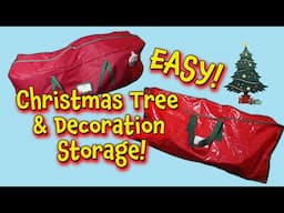 EASY Christmas Tree & Decoration Storage! Review & Close Up Look in 4K!