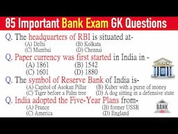 85 Bank General Knowledge Questions and Answers English | Banking & bank exams