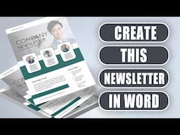 Graphic design in word, make a newsletter from scratch