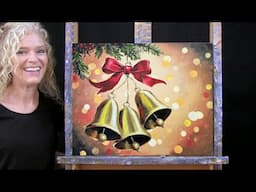 BELLS WILL BE RINGING-Learn How to Draw and Paint with Acrylics-Easy Christmas Paint and Sip at home