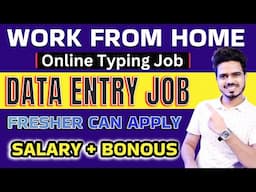 Data Entry Work From Home | Part Time Earn money online✅ 2024 Real Data Entry Job | Typing Job