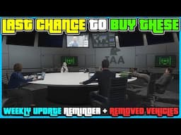 GTA 5 Online Weekly Update Reminder! LAST CHANCE To Get All These Items!