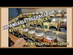 Expandable, Retractable Spice Rack Organizer [build it in time for Thanksgiving and Christmas!]