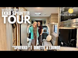 WINNEBAGO EKKO SPRINTER INTERIOR TOUR | DINETTE & LOUNGE | IS IT WORTH IT? | SPREKKO #TRAVEL