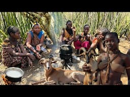 WILD Hadzabe Tribe COOKS GOAT Meat in African Wilderness!