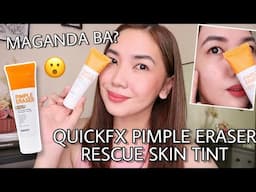 QUICKFX PIMPLE ERASER RESCUE SKIN TINT REVIEW | Yvette Ramirez