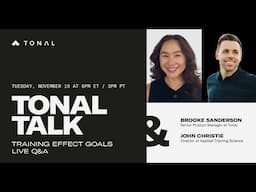 Tonal Talk: Training Effect Goals Live Q&A with Brooke Sanderson and John Christie