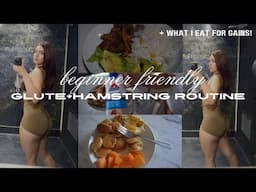 glute + hamstrings routine| what I eat in a day