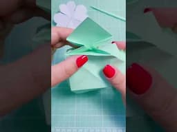 Trevo de 4 folhas Origami Dobradura #alinnemarques #diy #dobradura #origami #dobradurafacil #trevo