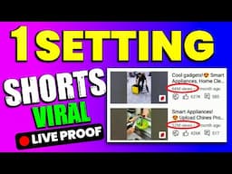 🔴Live Proof 1 Setting se SHORTS BOOM 💥 How To Viral Short Video On YouTube 2024 ! Shorts Viral