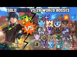 Solo C0 Kinich vs 28 World Bosses (WL 9) Without Food Buff | Genshin Impact