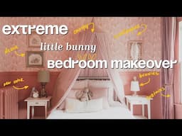 EXTREME little girl bunny bedroom makeover