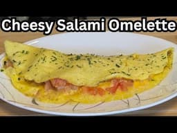 Delicious Cheesy Salami Omelette