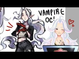 Art Stream! Drawing my vampire OC, Evelyn! :D [AMITORI V-TUBER] 🌸