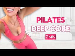 7 Minute HOURGLASS WAIST workout | Pilates Deep Core Burn | All levels, no equipment