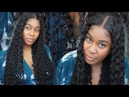 300% Density!🔥The Thickest Curly 5x5 Closure Wig Glueless Install + Wet Look 💦 | Asteria Hair