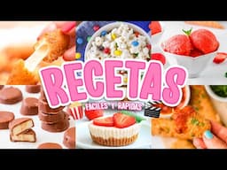 RECETAS FACILES y RAPIDAS para ver PELICULAS o SERIES! Snacks, postres y aperitivos sin horno