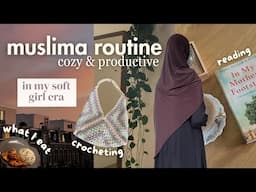 Daily routine of a muslim housewife in her 20s | cleaning routine, crocheting, what I eat in a day