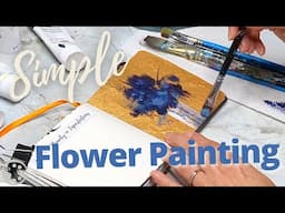 Simple Flower Painting Tutorial - Paint Along for Relaxation