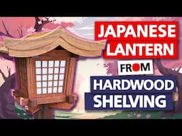 Japanese Shrine Lantern from Old Hardwood Shelves