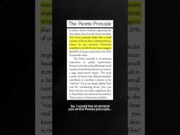 Get BETTER Results for LESS Effort. Leveraging the 80/20 Pareto Principle to Your Advantage #shorts