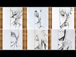 6 Easy anime drawing || How to draw anime step by step || Easy anime drawing for beginners