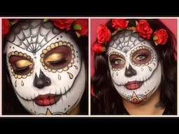 Halloween Sugar Skull Makeup Tutorial With Lipsticknick