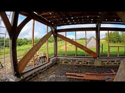 Timber Framed Barn Part 28 Braces, Dormers, Preparing External Staircase