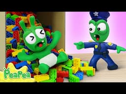 Baby PeaPea Got Lost In Lego Box | Safety Tips For Kids | Cartoon For Kids