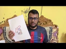 Coloring instructions for a picture of a boy wearing a rabbit suit| Dilli Wale Sharma Ji