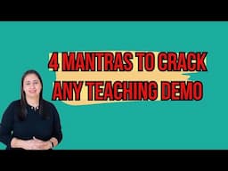 How to crack a Teaching Demo ISuchitasexperiences