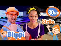 Strike! 🎳 Blippi & Meekah’s Bowling Ball Blast Adventure | Educational Videos For Kids